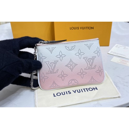 Louis Vuitton M69508 Key Pouch in Gradient Pink Mahina perforated calf leather