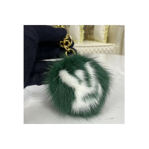 Louis Vuitton M69563 Fur bag charm and key holder on Green