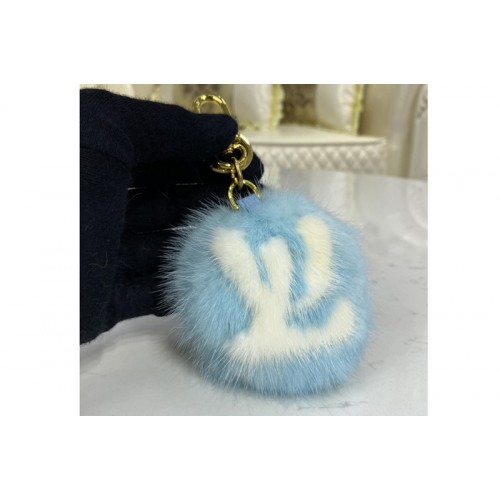 Louis Vuitton M69563 Fur bag charm and key holder on Blue