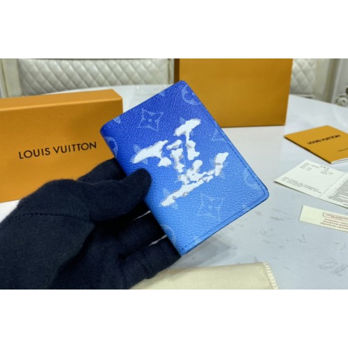 Louis Vuitton M69679 Pocket Organizer wallet in Monogram Clouds coated canvas