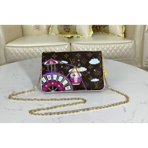 Louis Vuitton M69744 Pochette Double Zip in Monogram canvas