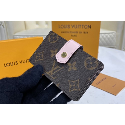Louis Vuitton M69761 Card Holder in Monogram coated canvas and Rose Ballerine Pink