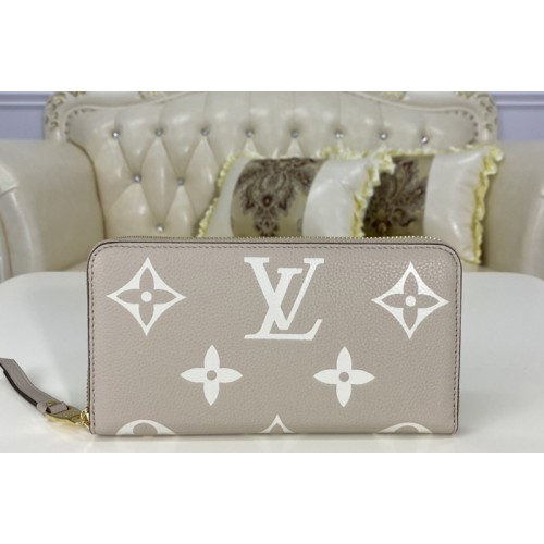Louis Vuitton M69794 Zippy wallet in Gray Cream Monogram Empreinte leather Louis Vuitton M69794 Zippy wallet in Gray Cream Monogram Empreinte leather