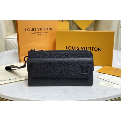 Louis Vuitton M69831 New Long Wallet in Black grained calf leather
