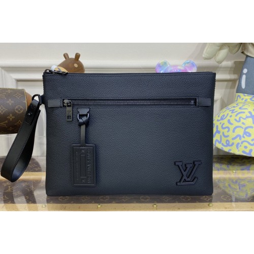 Louis Vuitton M69837 Takeoff Pouch In Black Cowhide leather