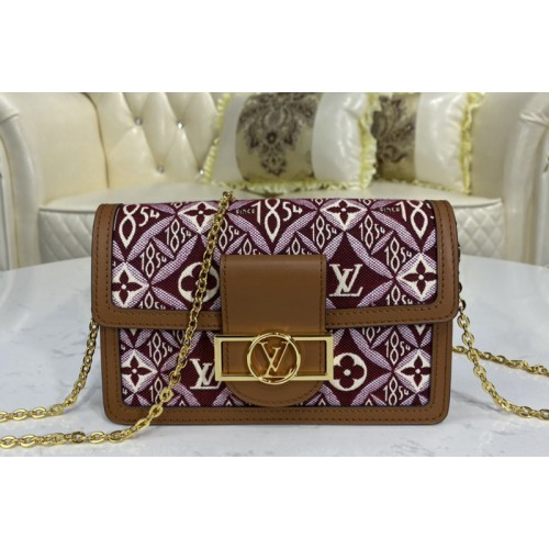 Louis Vuitton M69992 Since 1854 Dauphine Chain Wallet bag in Bordeaux Jacquard Since 1854 textile Louis Vuitton M69992 Since 1854 Dauphine Chain Wallet bag in Bordeaux Jacquard Since 1854 textile