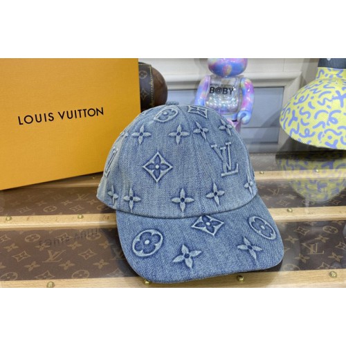 Louis Vuitton M7156M Monogram Washed Denim Cap