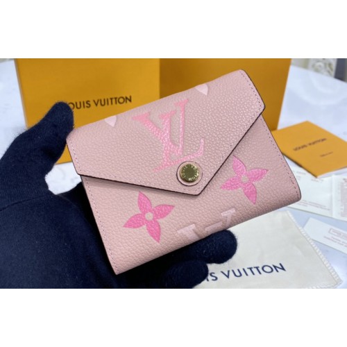 Louis Vuitton M80086 Victorine wallet in Pink Monogram Empreinte leather