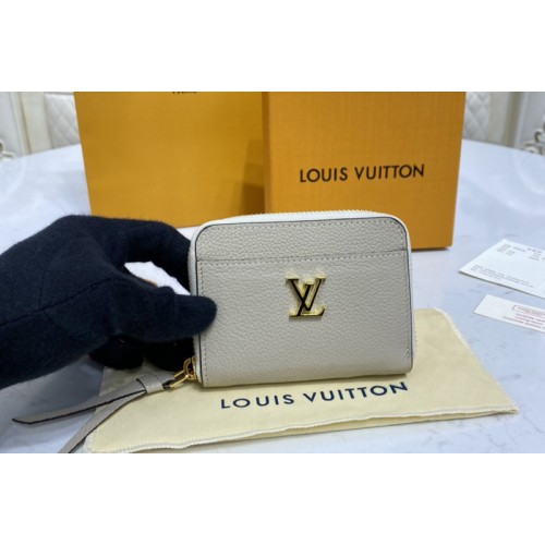 Louis Vuitton M80100 Zippy coin purse in Greige Calf leather