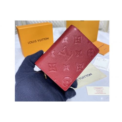Louis Vuitton M80152 Clea Wallet in Red Monogram Empreinte Leather