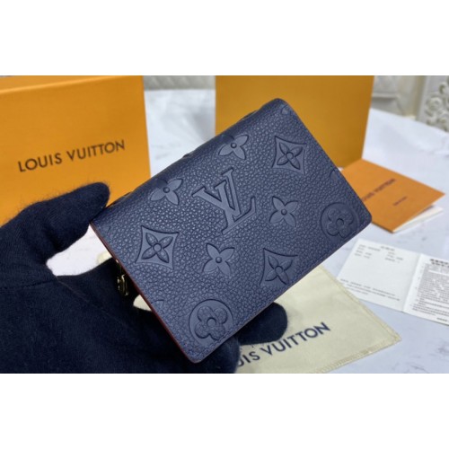 Louis Vuitton M80152 Clea Wallet in Navy Blue Monogram Empreinte Leather