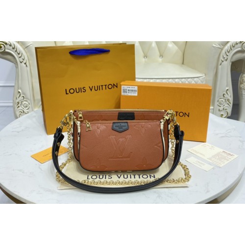 Louis Vuitton M45839 Multi Pochette Accessoire in Caramel Monogram Empreinte leather