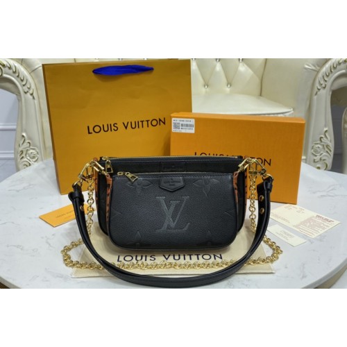 Louis Vuitton M58520 Multi Pochette Accessoire in Black Monogram Empreinte leather