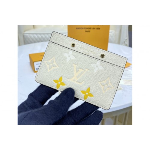 Louis Vuitton M80401 Card Holder in Cream Monogram Empreinte leather Louis Vuitton M80401 Card Holder in Cream Monogram Empreinte leather