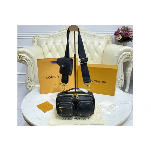 Louis Vuitton M80450 Utility Crossbody bag is Black Calfskin leather