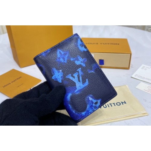 Louis Vuitton M80463 Pocket Organizer wallet in Ink Watercolor