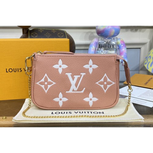 Louis Vuitton M80501 Mini Pochette Accesoires in Pink Monogram Empreinte leather