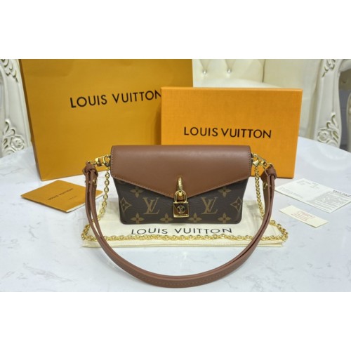 Louis Vuitton M80763 Padlock on Strap bag in Monogram Canvas and Brown Calf Leather