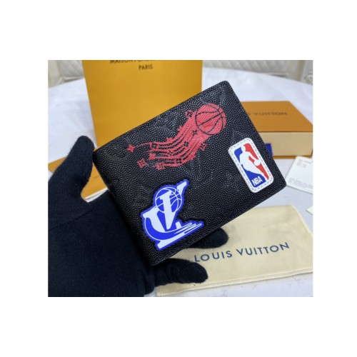 Louis Vuitton M80624 LVXNBA Multiple Wallet in Black Cowhide leather