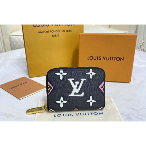 Louis Vuitton M80677 Zippy coin purse in Black Monogram Canvas