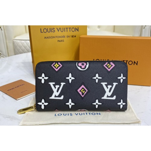 Louis Vuitton M80683 Zippy wallet in Black Monogram coated canvas