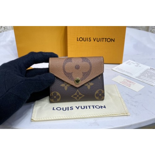Louis Vuitton M80725 Zoe wallet in Monogram and Monogram Reverse coated canvas