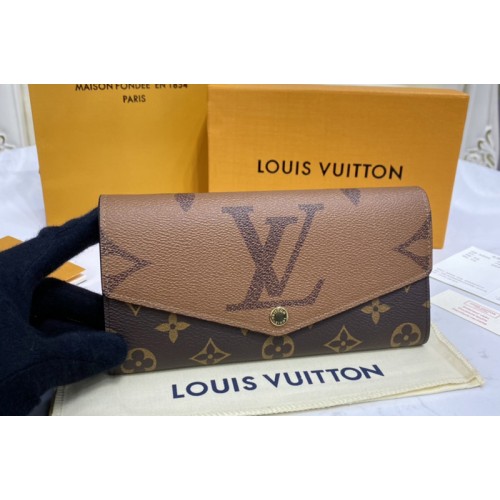 Louis Vuitton M80726 Sarah wallet in Monogram and Monogram Reverse coated canvas