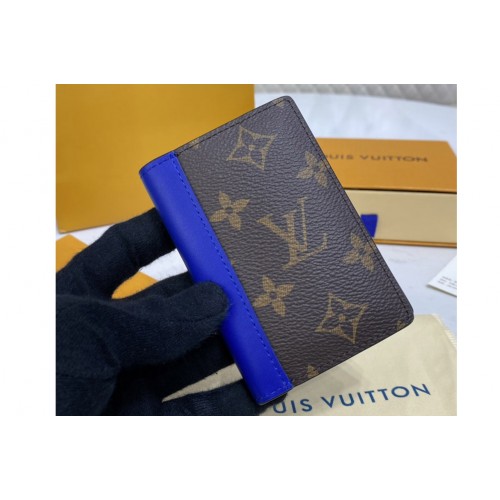 Louis Vuitton M81535 Pocket Organizer Wallet in Monogram canvas With Blue