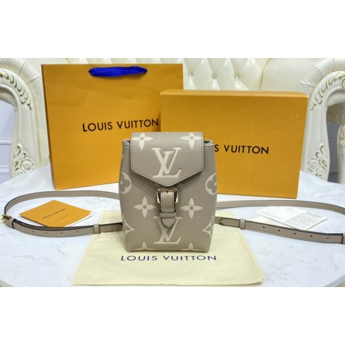 Louis Vuitton M45764 Tiny Backpack in Gray Monogram Empreinte Leather