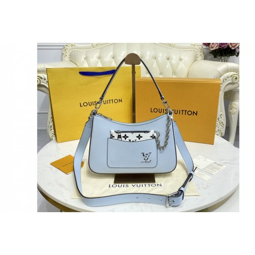 Louis Vuitton M80794 Marelle handbag in Blue Epi Leather