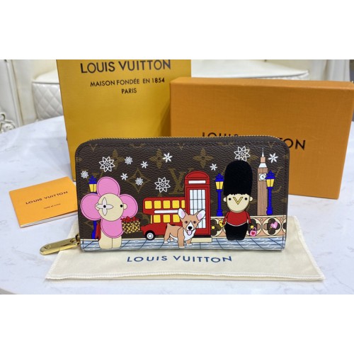 Louis Vuitton M80861 Zippy Wallet in Monogram canvas With Red