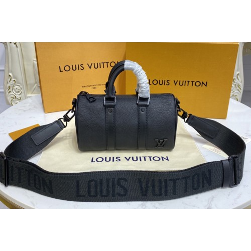 Louis Vuitton M80950 keepall xs Bag in Black Aerogram leather