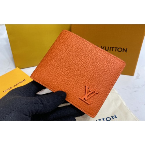 Louis Vuitton M81026 Multiple wallet Orange Aerogram cowhide leather
