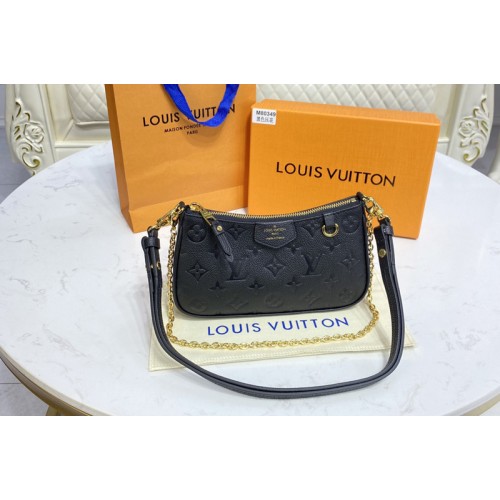 Louis Vuitton M80349 Easy Pouch On Strap in Black Monogram Empreinte leather