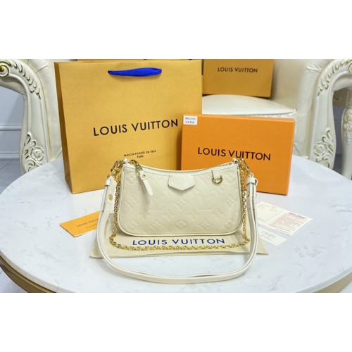 Louis Vuitton M81066 Easy Pouch On Strap bag in Creme White Monogram Empreinte leather
