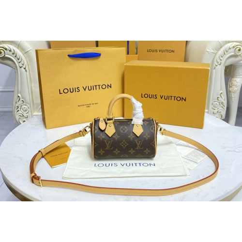 Louis Vuitton M81085 Nano Speedy Bag in Monogram canvas
