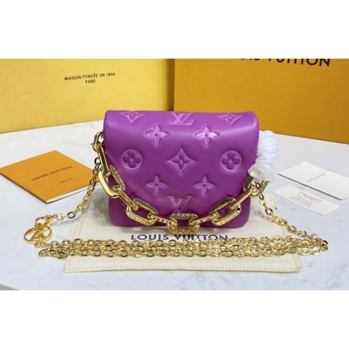 Louis Vuitton M81127 Coussin Beltbag Bag in Purple Monogram-embossed puffy lambskin