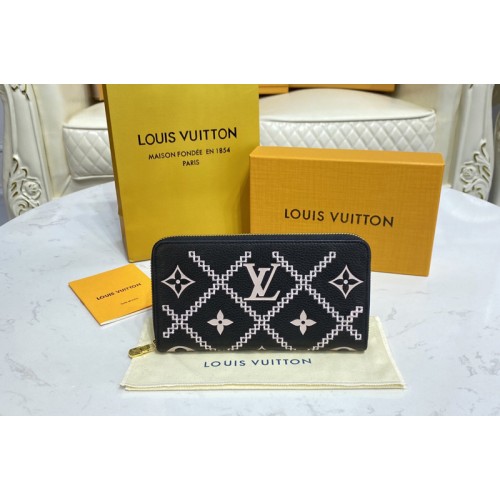 Louis Vuitton M81138 Zippy wallet in Black Beige Monogram Empreinte Leather Louis Vuitton M81138 Zippy wallet in Black Beige Monogram Empreinte Leather