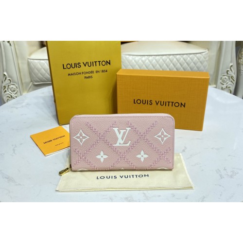Louis Vuitton M81138 Zippy wallet in Pink Monogram Empreinte Leather