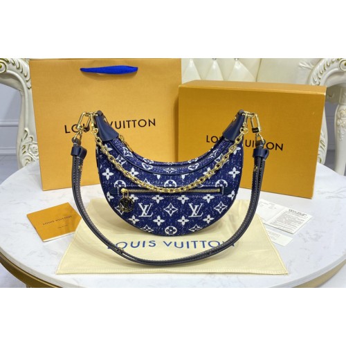 Louis Vuitton M81094 Loop Bag in Blue Monogram Denim