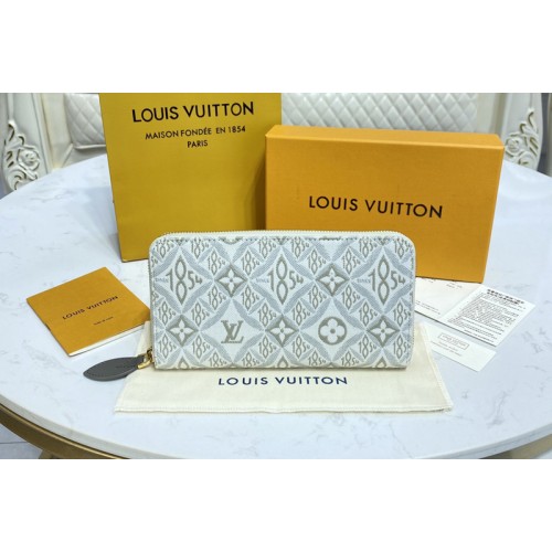 Louis Vuitton M81172 Zippy wallet in Beige Blue Since 1854 jacquard canvas Louis Vuitton M81172 Zippy wallet in Beige Blue Since 1854 jacquard canvas
