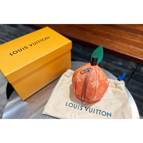 Louis Vuitton M81245 Orange Pouch in Orange Monogram coated canvas