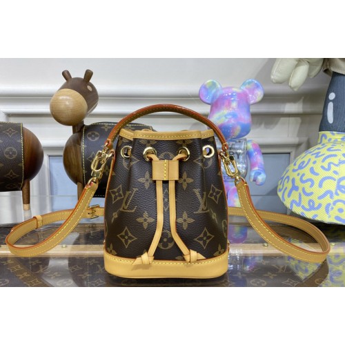 Louis Vuitton M81266 Nano Noe Bucket Bag in Monogram coated canvas