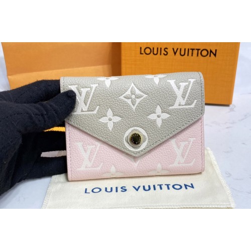 Louis Vuitton M81289 Victorine wallet in Pink Beige Yellow Monogram Empreinte Leather