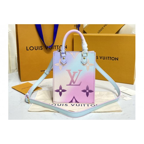 Louis Vuitton M81341 Petit Sac Plat Bag in Sunrise Pastel Monogram coated canvas