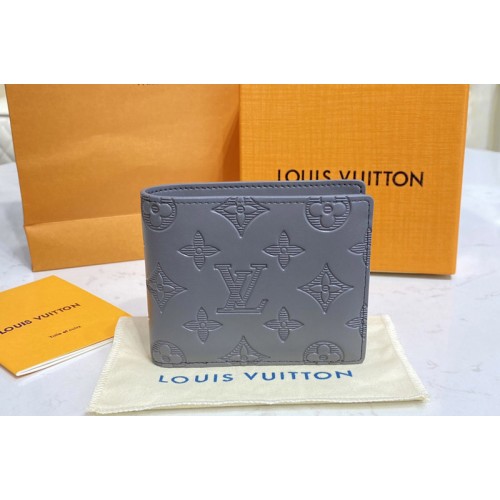 Louis Vuitton M81383 Multiple wallet in gray Monogram Shadow calf leather
