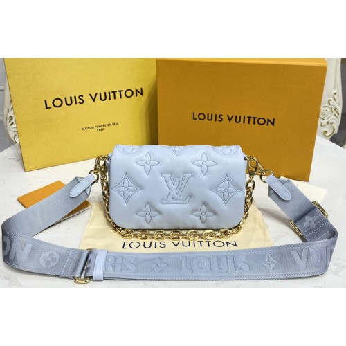 Louis Vuitton M81399 Wallet on Strap Bag in Blue quilted calf leather