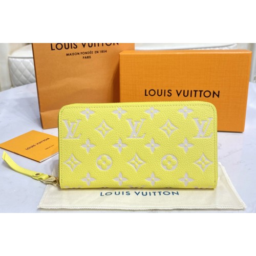 Louis Vuitton M81427 Zippy wallet in Yellow Monogram Empreinte Leather