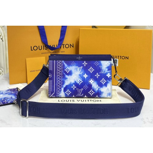 Louis Vuitton M81431 Gaston Wearable Wallet in Blue Cowhide leather