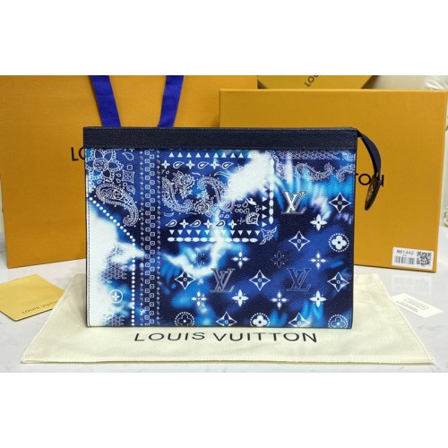 Louis Vuitton M81442 Pochette Voyage in Blue Cowhide leather